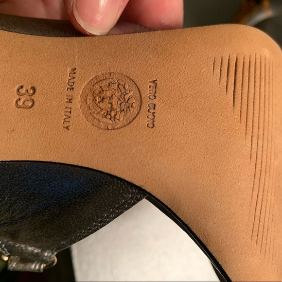 Versace Metallic Heeled Sandals - Picture 8 of 8